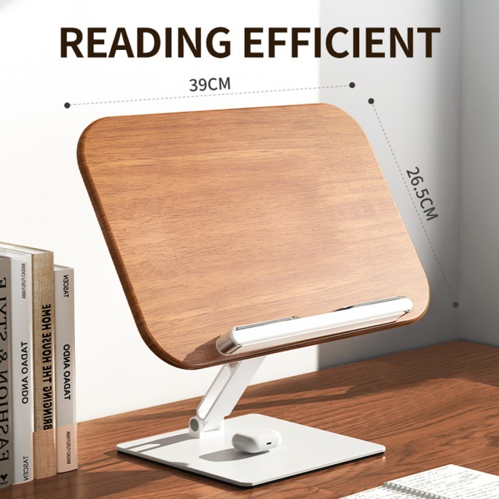 

TERBARU - JOPREE YD7 Wooden Reading Book Stand Adjustable Dudukan Penjepit Buku untuk Membaca dan