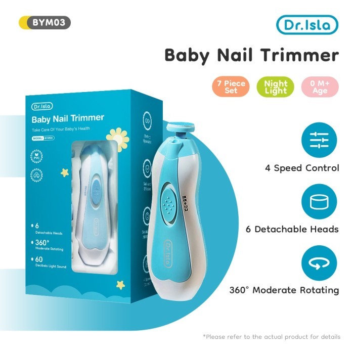

Dr.isla Gunting Kuku Bayi Elektrik Nail Trimmer Manicure Set - u