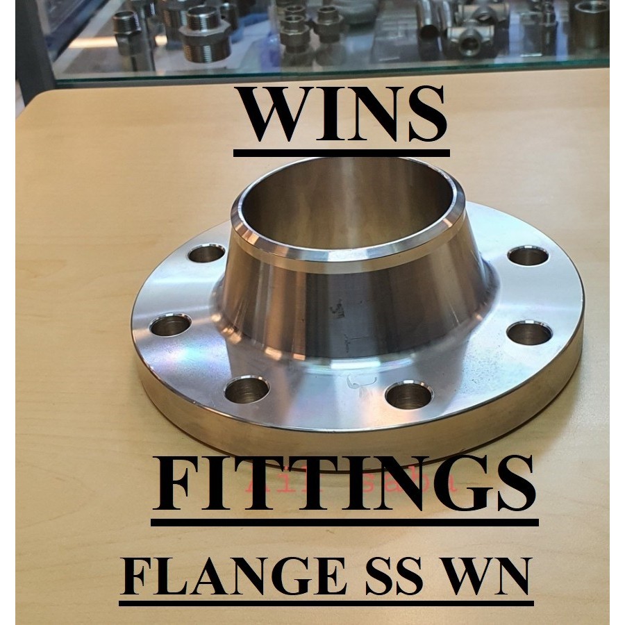Flange WNRF SS 316 #150 4" SCH40 Plange Welding Neck ANSI 150 inch Stainless SS316/L SUS las pipa sc