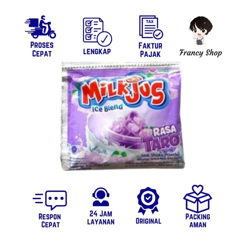 

MilkJus Ice Blend Minuman Serbuk Rasa Taro Sachet 25 gr