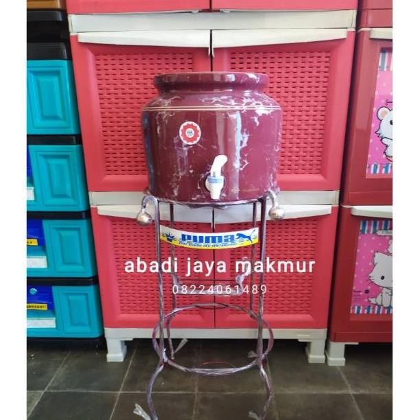 TERMURAH - Guci galon dan kaki besi kokoh 1 set