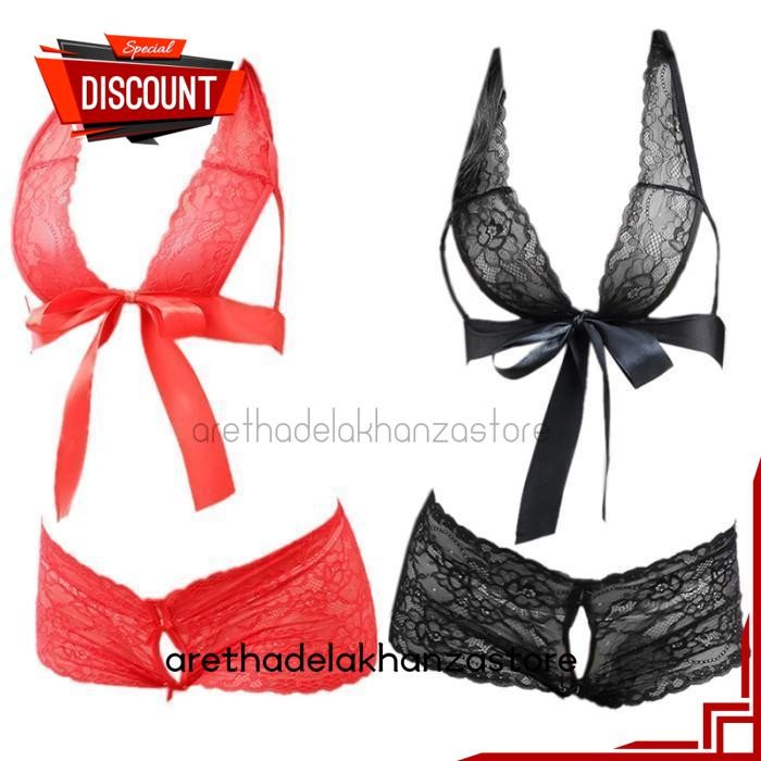 BRA SET BRALETTE BIKINI BAJU HARAM DINAS HALTER LACE SEXY SEKSI BEST PRODUK BY ARETHA DELA KHANZA ST