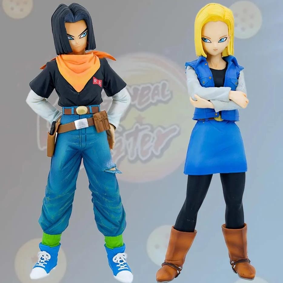 23cm anime dragon ball z android 17 18 figure android 18 pvc action figures collection model toys fo