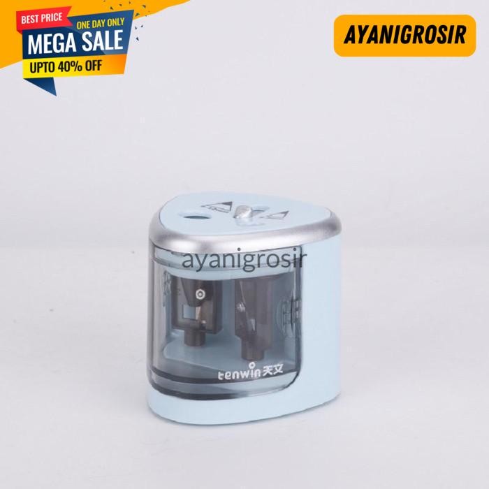 

HOT SALE TENWIN ELECTRIC PENCIL SHARPENER RAUTAN ELEKTRIK OTOMATIS SERUTAN BY AYANI GROSIR !!