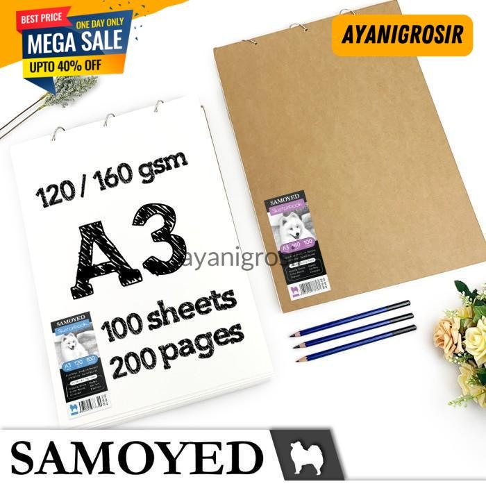 

BEST SELLER BUKU GAMBAR / SKETSA / DRAWING / SKETCH BOOK / PAD A3 SAMOYED SKTB-NZ BY AYANI GROSIR !!