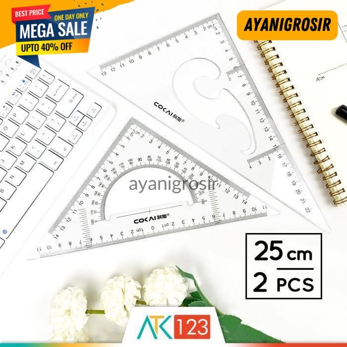 

BEST DEAL PENGGARIS SEGITIGA / TRIANGLE RULER SET RLS-KJ-1225 BY AYANI GROSIR !!