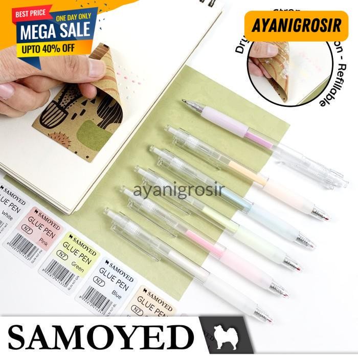 

EKSKLUSIF PULPEN / PENA LEM CAIR WARNA / COLOUR LIQUID GLUE PEN SAMOYED GLN-N7 BY AYANI GROSIR !!