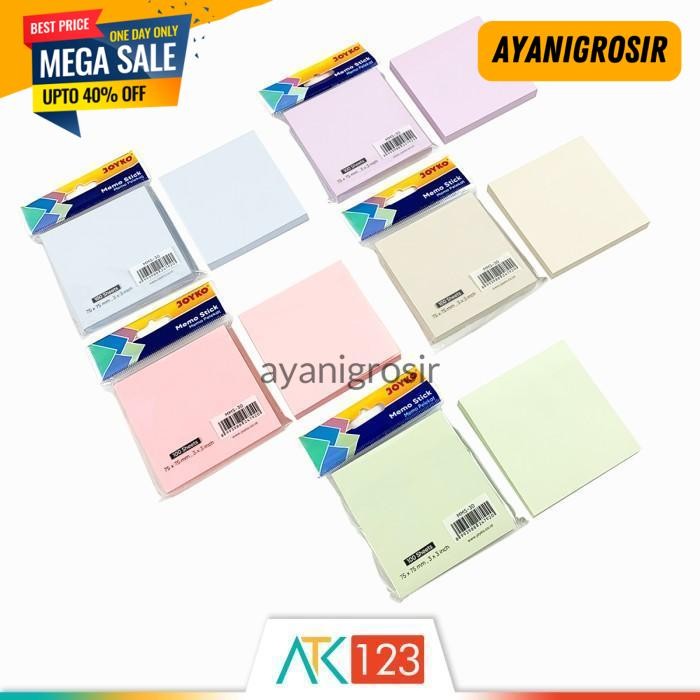

MURAH MERIAH KERTAS MEMO TEMPEL / STICKY NOTES PAD PASTEL JOYKO MMS-30 BY AYANI GROSIR !!