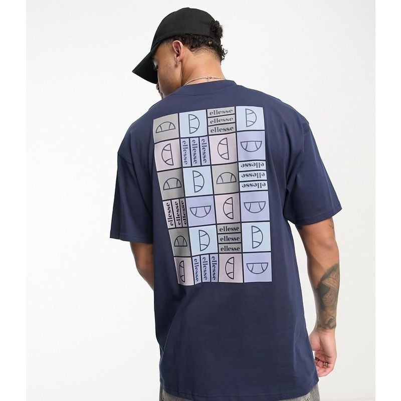 Kaos Pria Ellesse Rolletto Motif Bunga di Belakang |TOlEozJV|