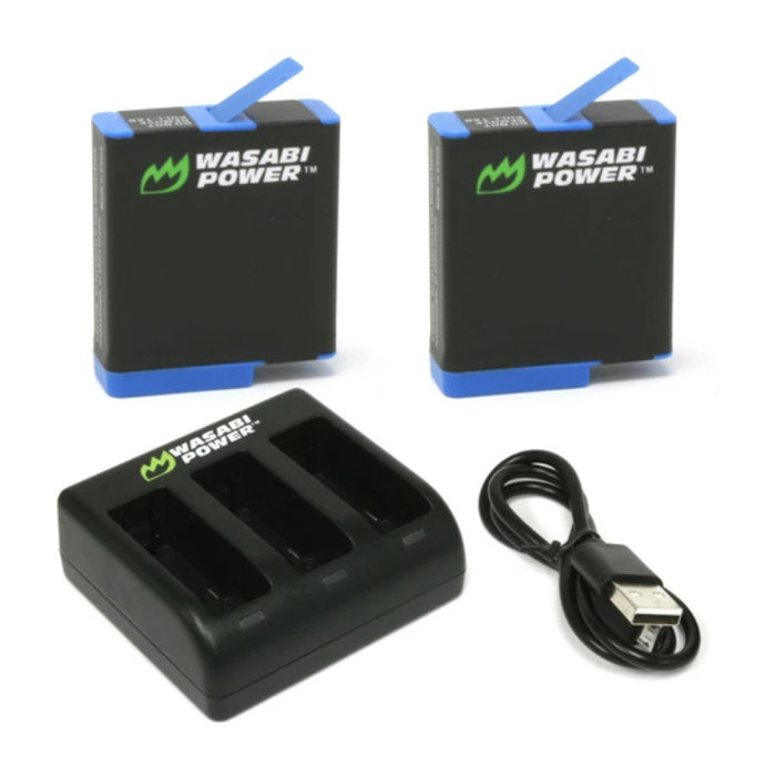 Wasabi Power For Gopro Hero 8 Hero8 Battery Baterai Charger Kit