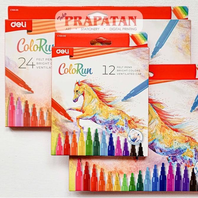 

Ready for You Deli Felt Pen Marker Set C100 | Spidol Warna