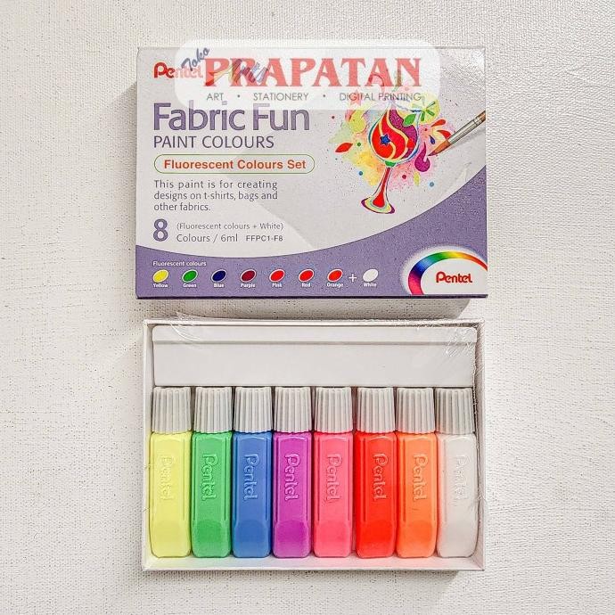 

New Arrival Pentel Fabric Fun Paint Set 6ml | Cat Kain Tekstil