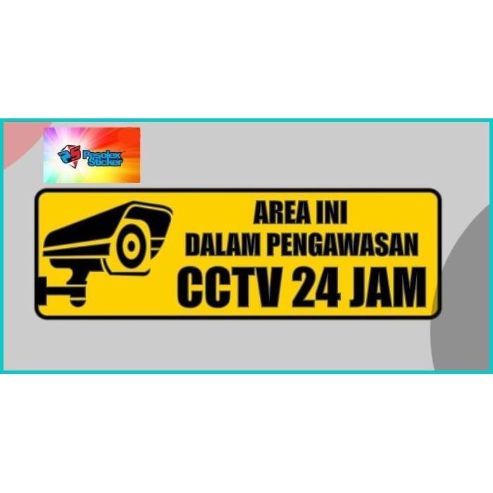 

CUTTING STICKER Rambu CCTV /stiker area ini dalam pengawasan cctv 11OK