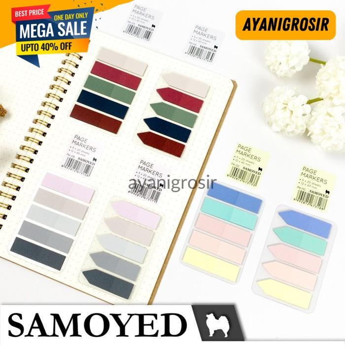

BEST BRAND PENANDA / PAGE MARKERS / FLAGS / INDEX / STICKY NOTES SAMOYED PM BY AYANI GROSIR !!