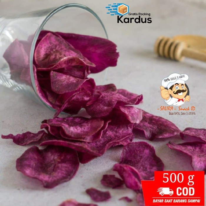 

STOK TERBATAS [500g] Kripik UBI UNGU ORIGINAL / KERIPIK UBI UNGU - Salira Snack