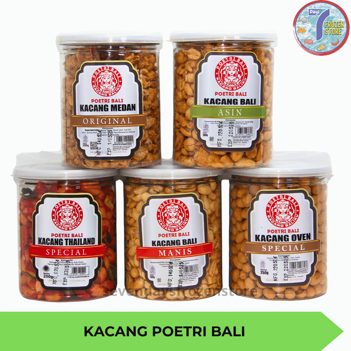 

TERLENGKAP Poetri Bali Kacang Bali Oven Medan Thailand Toples Kecil