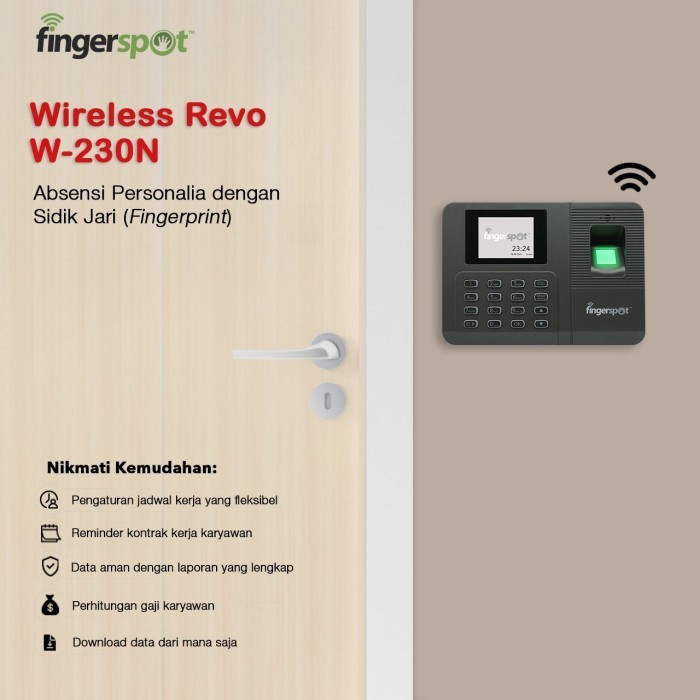 Mesin Absensi Finger Print (Sidik Jari) Fingerspot Revo W-230N Wifi