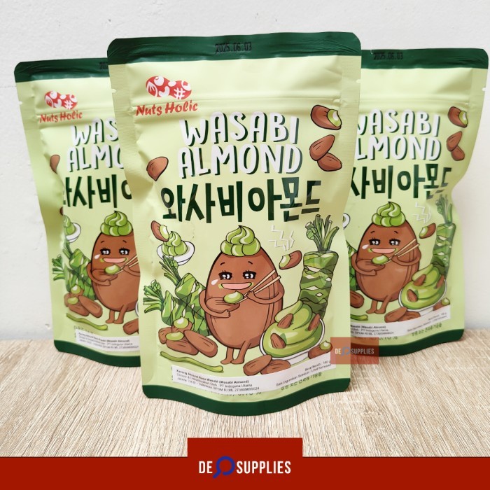 

BOOM SALE Nuts Holic Wasabi Almond 180gr - Kacang Nutsholic Korea Viral Halal