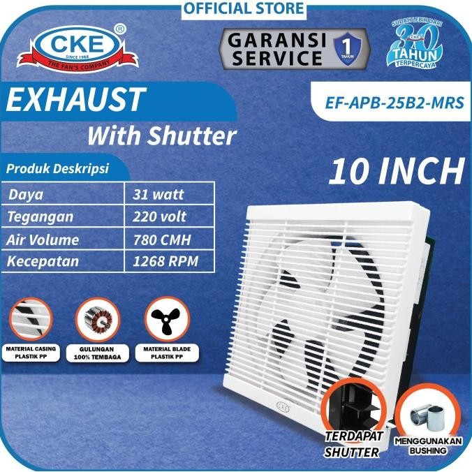 Wall Exhaust Fan 10 Inch Kipas Angin Hexos Dinding Ventilasi Dapur 10"