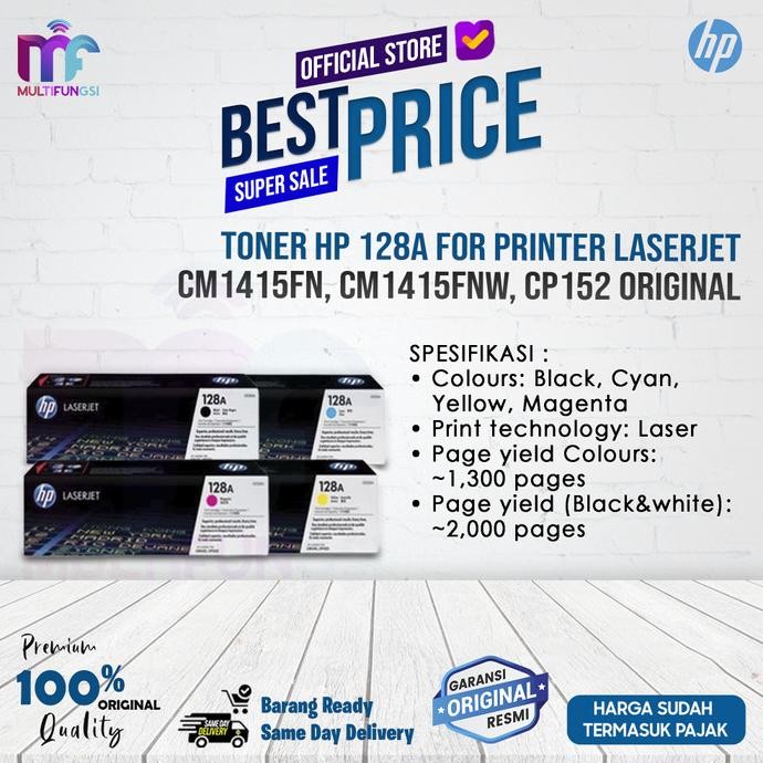 

Toner HP 128A 1 Sett For Printer Laserjet CM1415fn, CM1415fnw, CP152