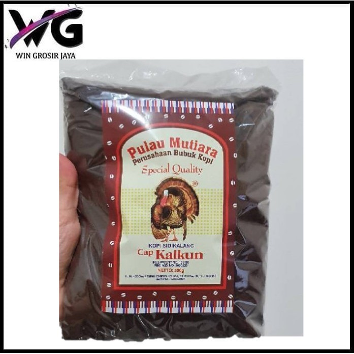

Kopi Bubuk Robusta Premium Sidikalang Cap Kalkun 500 Gr Halal