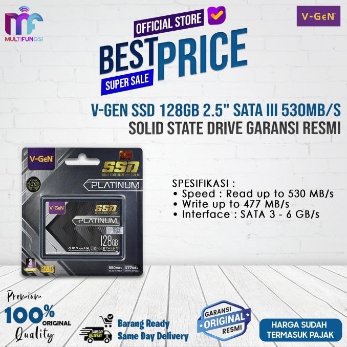 

V-GeN SSD 128GB 2.5" SATA III 530Mb/s Solid State Drive Garansi Resmi
