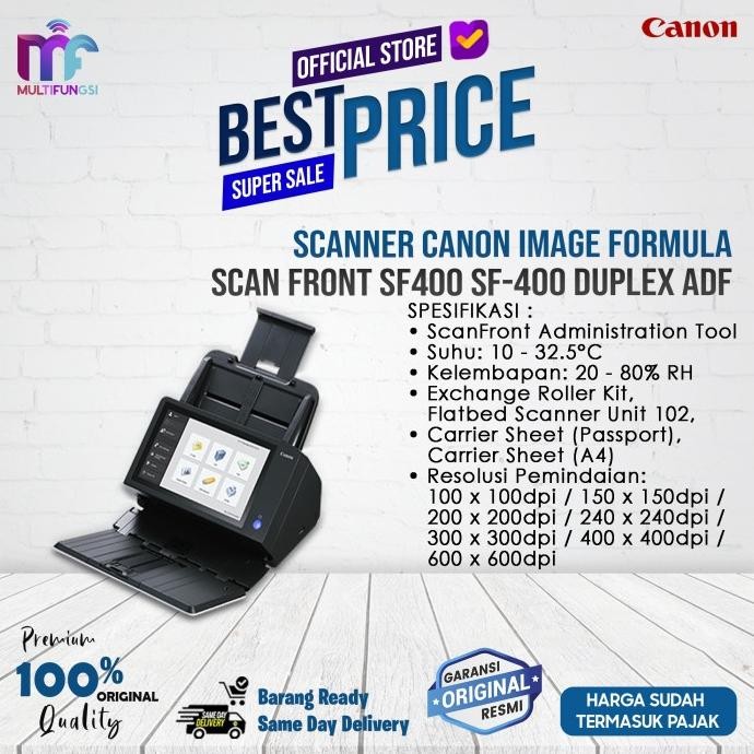 

Scanner Canon Image FORMULA Scan Front SF400 SF-400 Duplex ADF