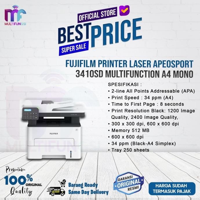 

Fujifilm Printer Laser ApeosPort 3410SD Multifunction A4 Mono