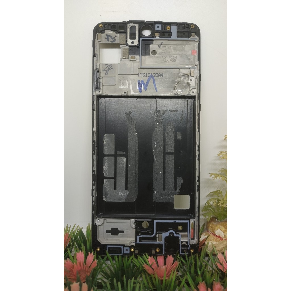 FRAME BEZEL SAMSUNG A51 TULANG TENGAH TATAKAN LCD ORIGINAL