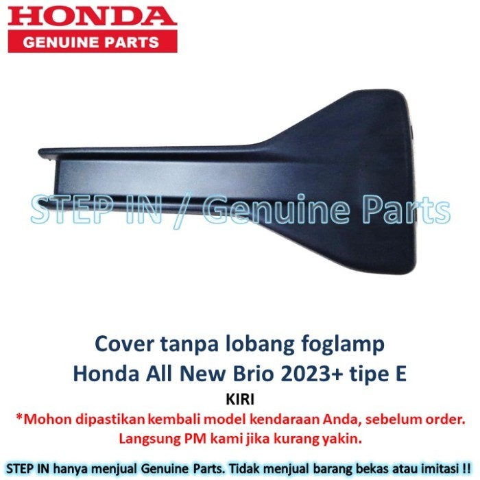 COVER TANPA LOBANG FOGLAMP HONDA BRIO SATYA E 2023 2024 TUTUP BUMPER