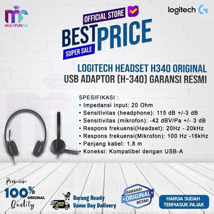 

Logitech Headset H340 Original USB Adaptor (H-340) Garansi Resmi