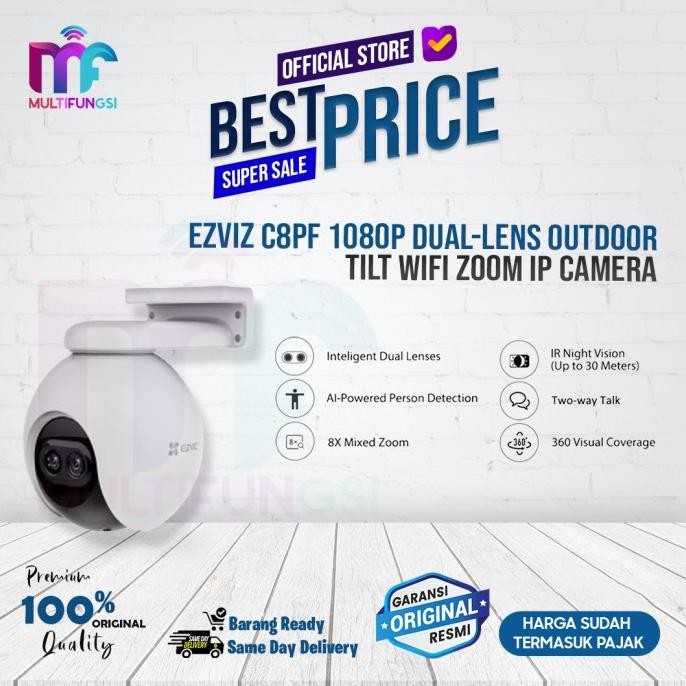 

Ezviz C8PF 1080P Dual-Lens Outdoor Tilt WiFi Zoom IP Camera