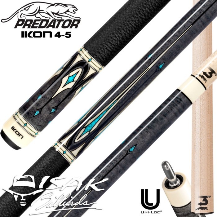 PREDATOR IKON4-5 UNILOC LOW DEFLECTION BILLIARD CUE STICK STIK BILIAR