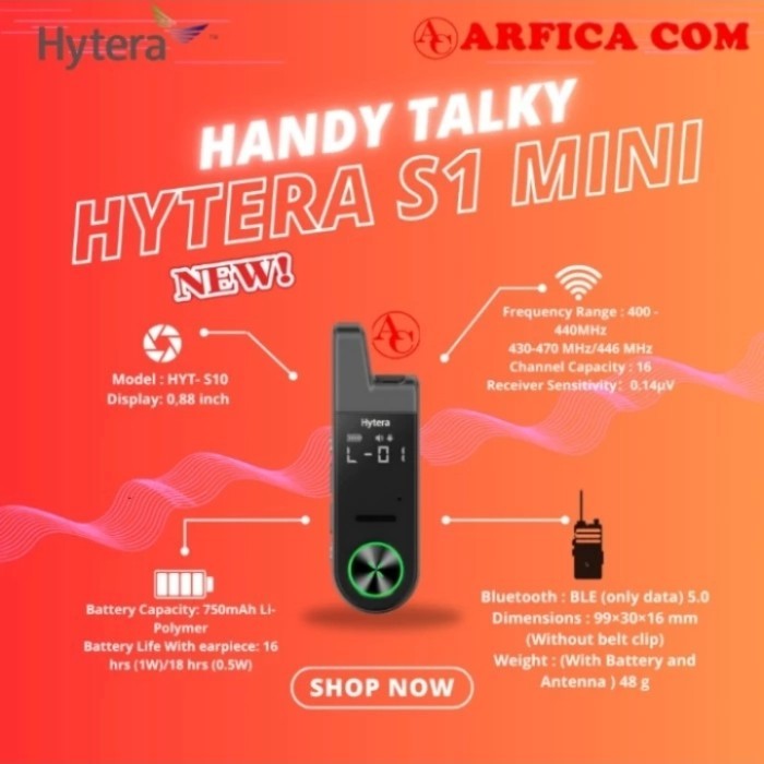 HYTERA S1 MINI SERIES VHF ORIGINAL GARANSI RESMI