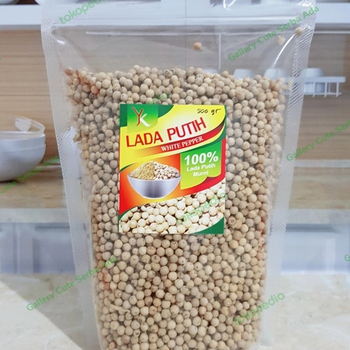 

Lada Putih Butiran/White Pepper/ /500Gr-250Gr/Kemasan Klip Mur
