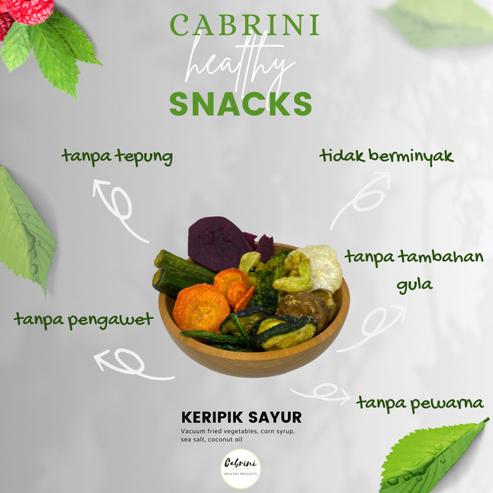 

Ready Gas!!! Cabrini Healthy Snacks - Crunchy Veggie (Big) Keripik Sayuran Premium