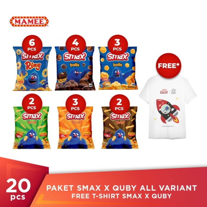 

Ready Gas!!! Paket Smax X Quby All Variant Free T-Shirt Smax X Quby