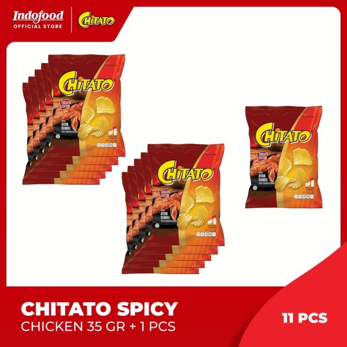 

Ready Gas!!! 10 Pcs - Chitato Spicy Chicken 35 Gr + 1 Pcs
