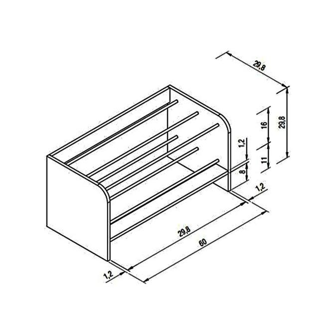 RAK SEPATU SENDAL 2 SUSUN ROY - PORTA H85S