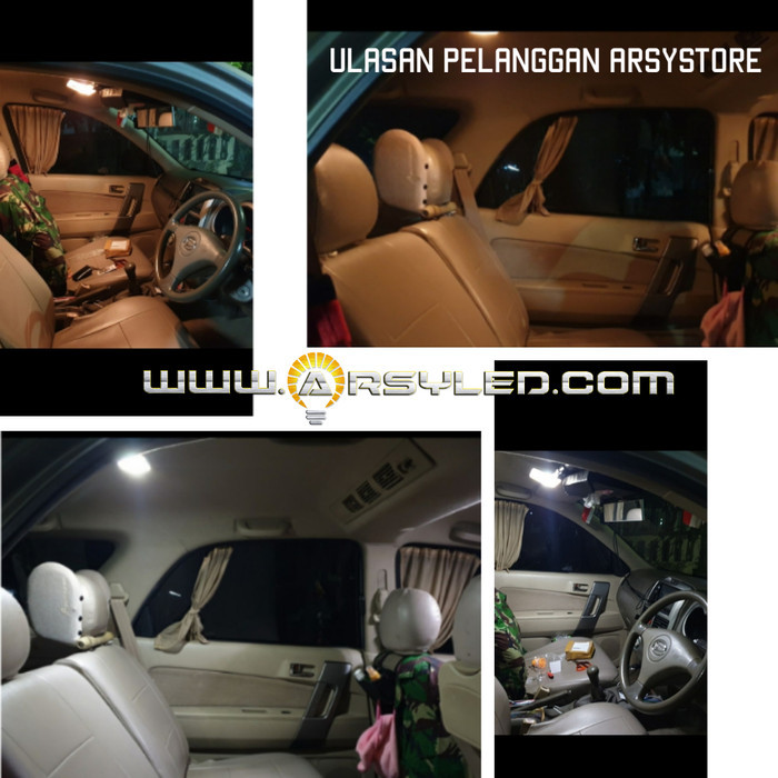 Lampu Plafon Kabin Mobil Rush Terios Led Paket Isi 4 Extrime Bright