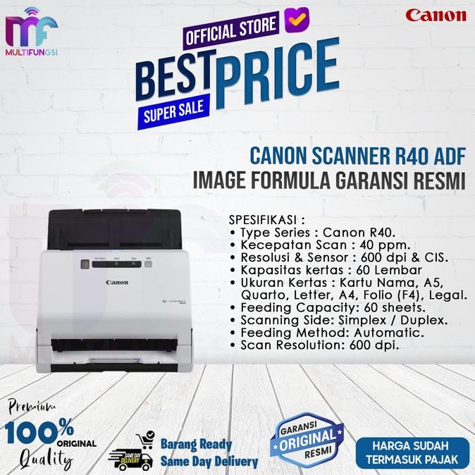 

Canon Scanner R40 ADF Image Formula Garansi Resmi