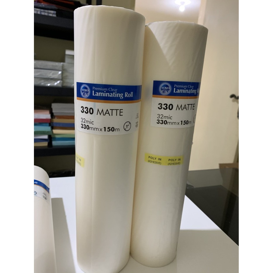 

Plastik laminating roll Doff/Matte 330mm tebal 32micron