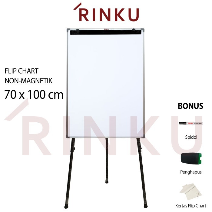 

TERBARU Flip Chart Papan Tulis Non Magnetik Rinku 70x100 cm