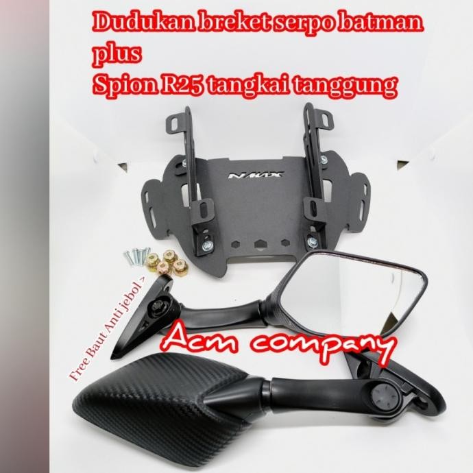 Spion Variasi Nmax 155 Old Spion R25 Tanggung Plus breket batman