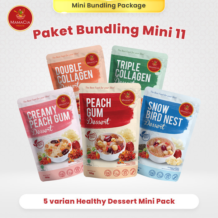 

Terbaru Mamacia Treats Paket Bundling Mini 11 : Peach Gum + Snow Bird Nest + D