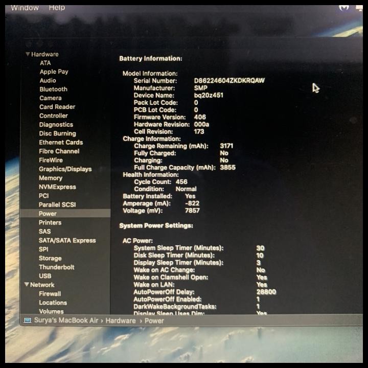 MACBOOK AIR 2011 11 INCH 128GB