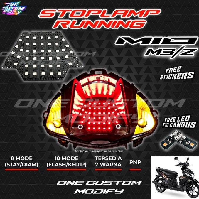 (Pnp) Stoplamp Running Mio M3 Mio Z Lampu Rem Led Belakang Motor Variasi One Custom Modify
