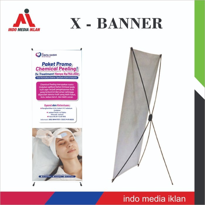 x banner stand cetak / x banner