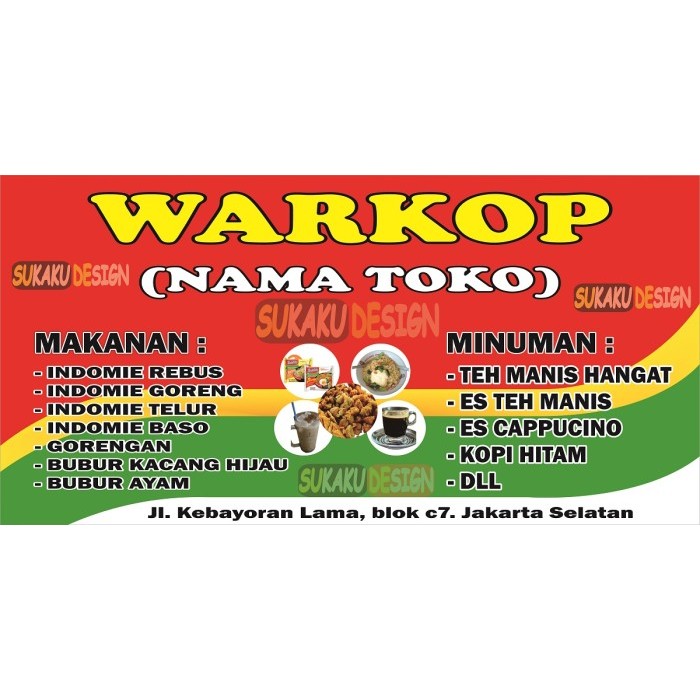 BANNER /SPANDUK WARKOP / WARUNG KOPI / BISA COD