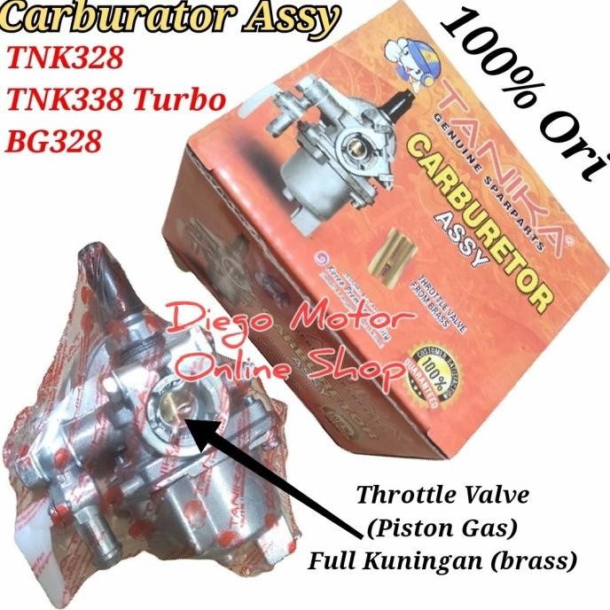 TNK338 328 Turbo Karburator Mesin Potong Rumput 2tak Tanika Original